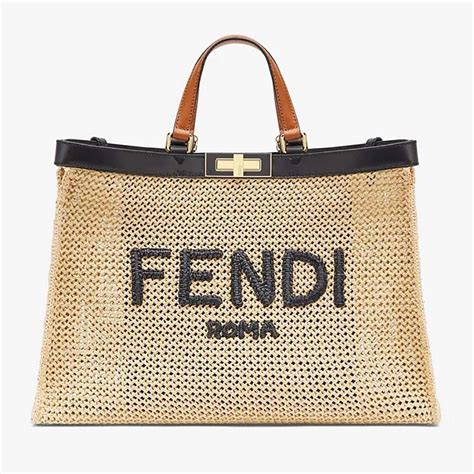 fendi raffia tote|Fendi summer bags.